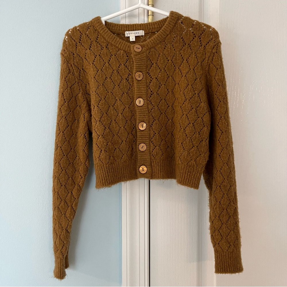 Nora Lee Tan Knitted Cardigan Sweater 4T
